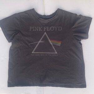 PINK Floyd, dark side of the Moon band, T-shirt, size large charcoal, gray